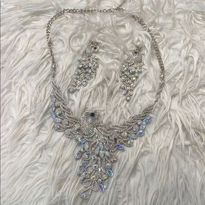 Peacock Necklace and earrings